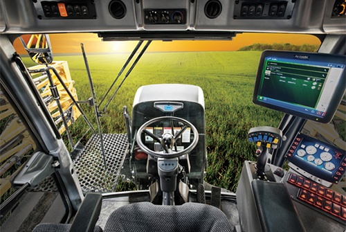 view from inside a tractor