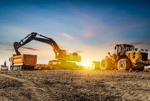 hydraulic machinery on a farm